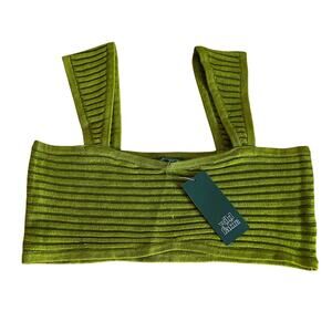 Wild Fable Women's Green Apple Ribbed Sweater Tiny Bra Top - Size XXS - NWT